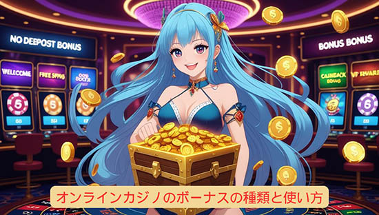 オンラインカジノのボーナスの種類